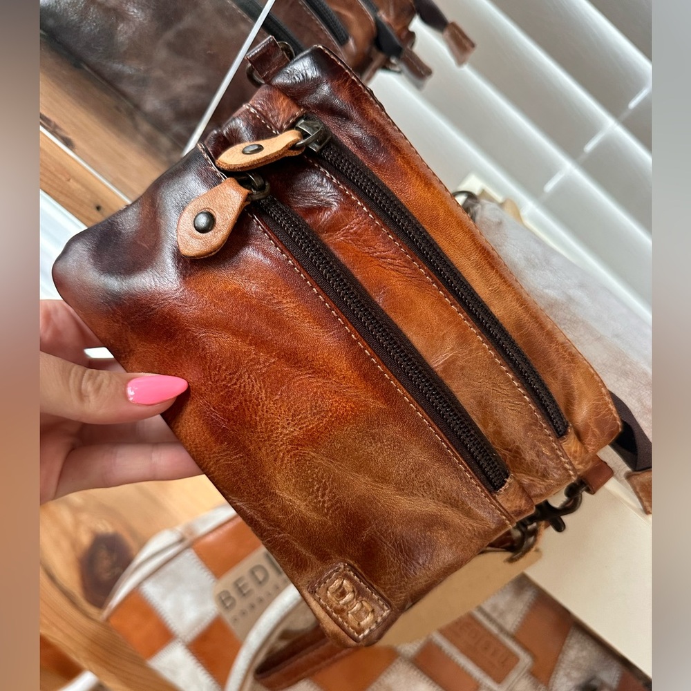 Bed Stu Brown Leather Crossbody Bag